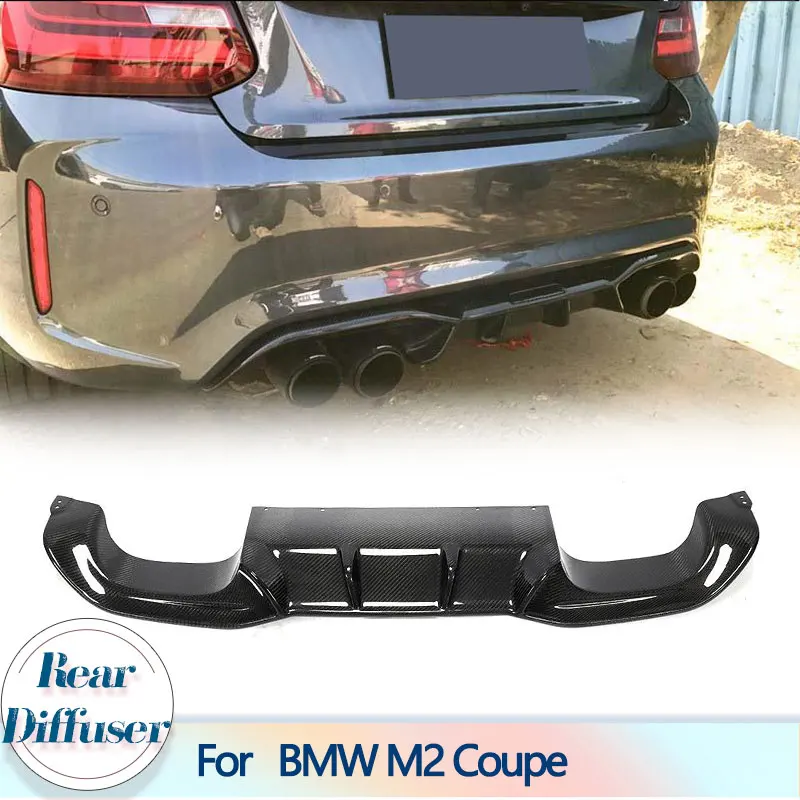 

Автомобильный задний бампер, диффузор, спойлер для BMW F87 M2 Coupe 2-Door 2016-2020, гоночный задний диффузор из углеродного волокна, бампер, защита