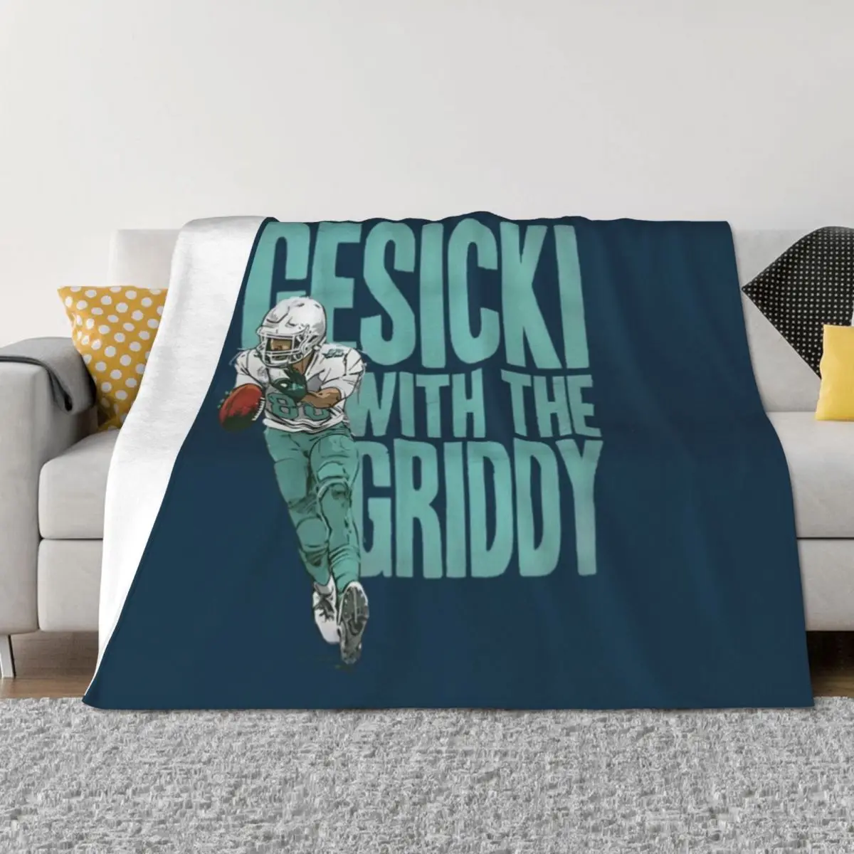 

Mike Gesicki Gesicki with the griddy Throw Blanket blankets and throws Blankets For Bed Bed linens warm winter Blankets