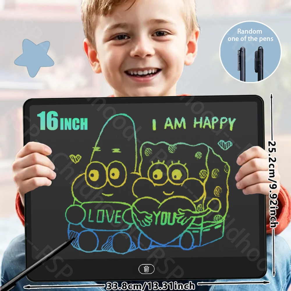 11/13/16 Inch LCD Tekentablet Schrijfbord Kinderen Doodle Schilderen Handschrift Pads Speelgoed voor 3 4 5 6 7 8 Jaar Meisjes Jongens Geschenken