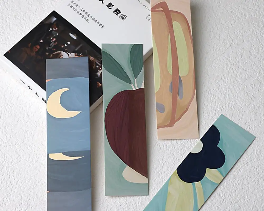 30 шт./коробка, бумажные закладки для книг с растениями