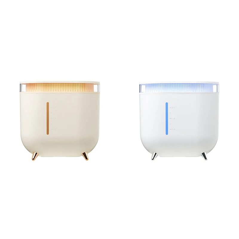 

2L High Volume Air Purification Humidifier Aromatherapy Essential Oil Diffuser With Atmosphere Light For Bedroom Yellow