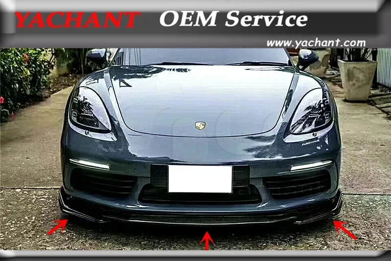 

Новинка: карбоновый передний спойлер для Cayman Boxster 718 AMSP 2017-2018 годов выпуска, 3 элемента в комплекте.