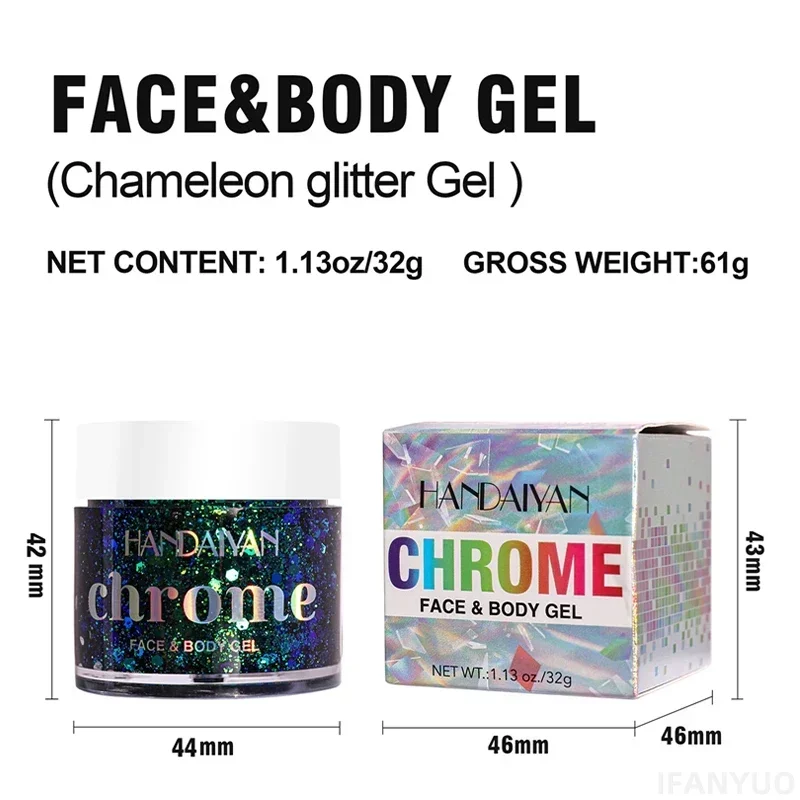 ハンドaiyan-グロインスタントグリッターペースト,フラッシュクリーム,アイケア,ボディ,フェイス,ジェル,アートフェスティバル,パーティーデコレーション,6色