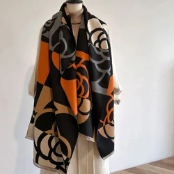 Cashmere Scarf for Women Thick Warm Winter Blanket Brand Female Luxury Quality Shawl Wrap Bufanda 2024 Poncho Echarpe Pashmina