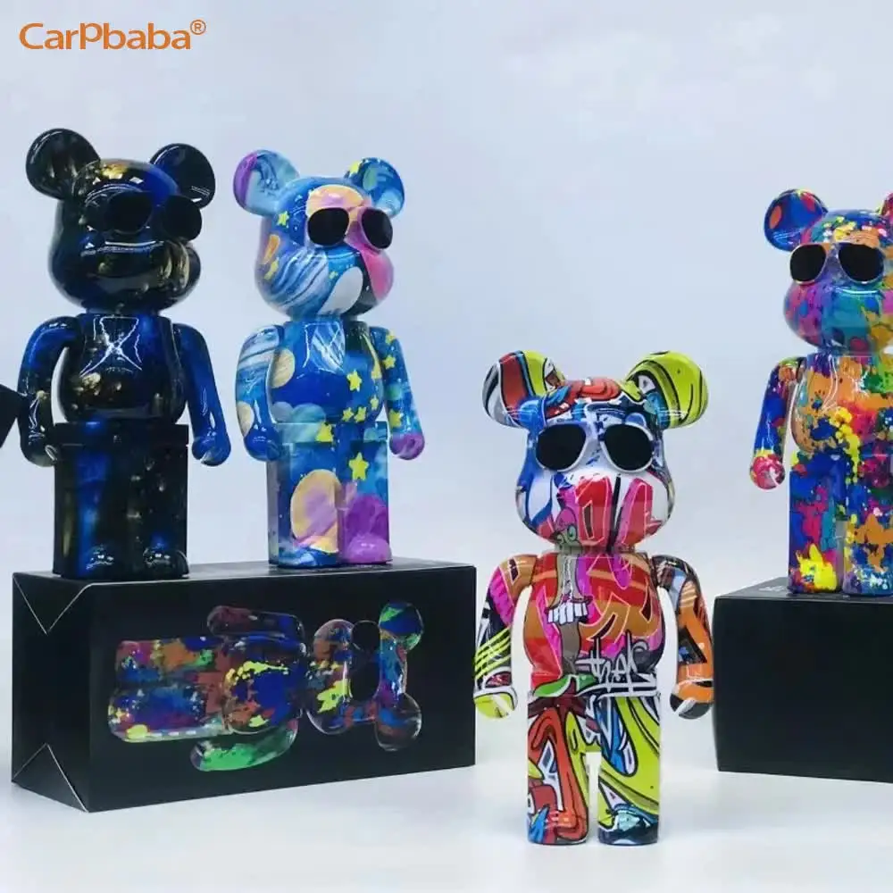 Carpbaba VBEAR Graffiti الدب العنيف بلوتوث الصوت ديكور المنزل بطاقة الصوت الصغيرة الاتجاه تيدي بير هدية عيد ميلاد المتكلم