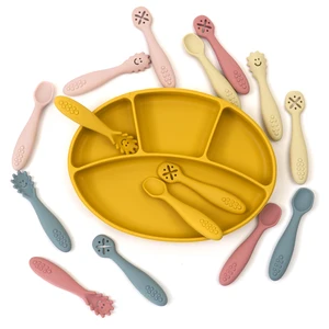 Baby -Lern -Set -Utensilien, Neugeborene Food Löffel Set, Kinderlöffel, schwacher Besteck, Kinderbesteck, schön, 3pcs 6 Hauptverkaufsbaby Kuchenlöffel - №3