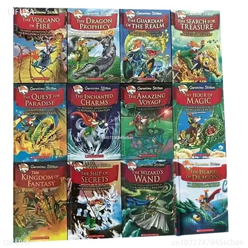 12 Books Mouse Reporter Geronimo Stilton Season 2 Fantasy Kingdom Adventure Story Child Kids Story English Picture Story Book