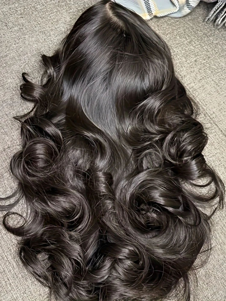 

Парик с HD-кружевной передней частью 13x6, 40-46 дюймов, с эффектом Body Wave, плотность 250%, из бразильских натуральных волос, предварительно выщипанный, с прозрачным кружевом 13x4, для чернокожих женщин