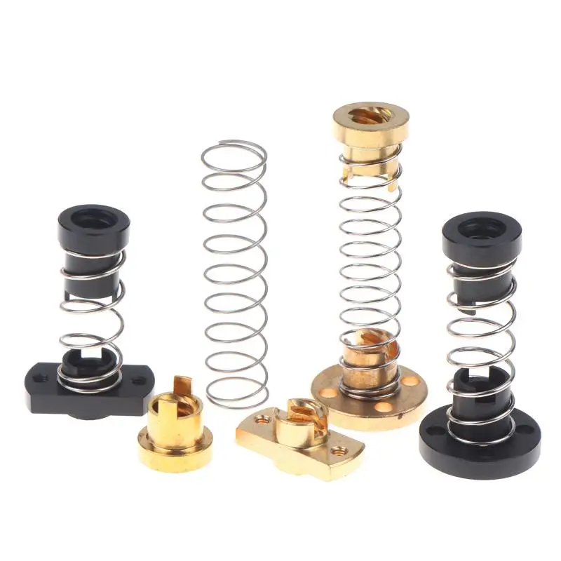 Präzisions-T8-Anti-Backlash-Gewindespindel mit Messing-/POM-Federmutter 2/4/8mm zur Beseitigung von Spaltmessungen für industrielle CNC-Ausrüstung und DIY-Projekte – Detail 5
