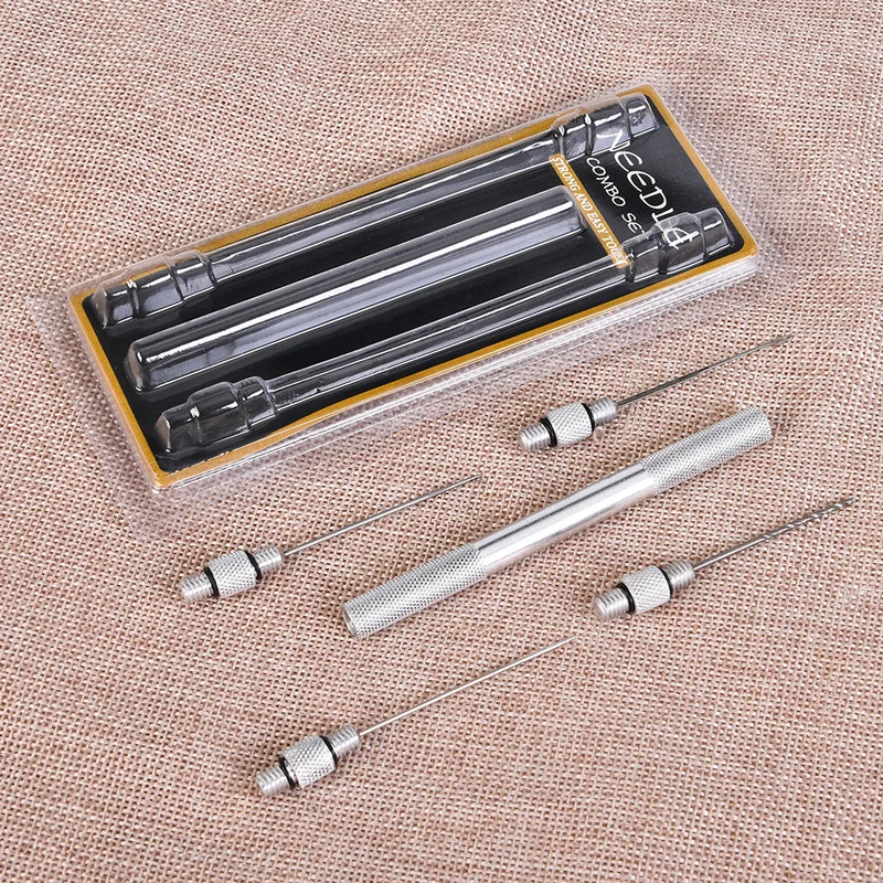 5-in-1 Carp Fishing Rigging Bait Needle Kit Tool Set Bait Boilie Drill Stringer Needle with Nonslip Aluminum Alloy Handle