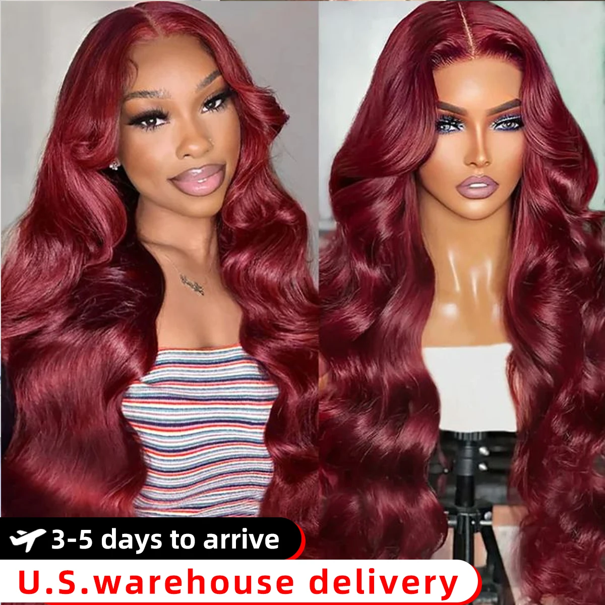 30 Inch 99j Burgundy Lace Front Wigs Human Hair Pre Plucked 13X4 Red Colored Body Wave Wig Human Hair Wig for Women 180 Density