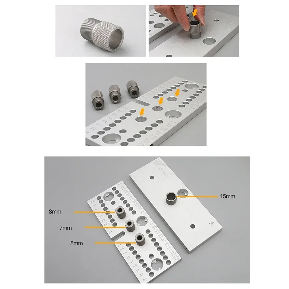 Drilling Guide Drill Sleeve Bushing Jig Wood Silver Stainless Steel Punched Holes Tools Nice Portable Pratical