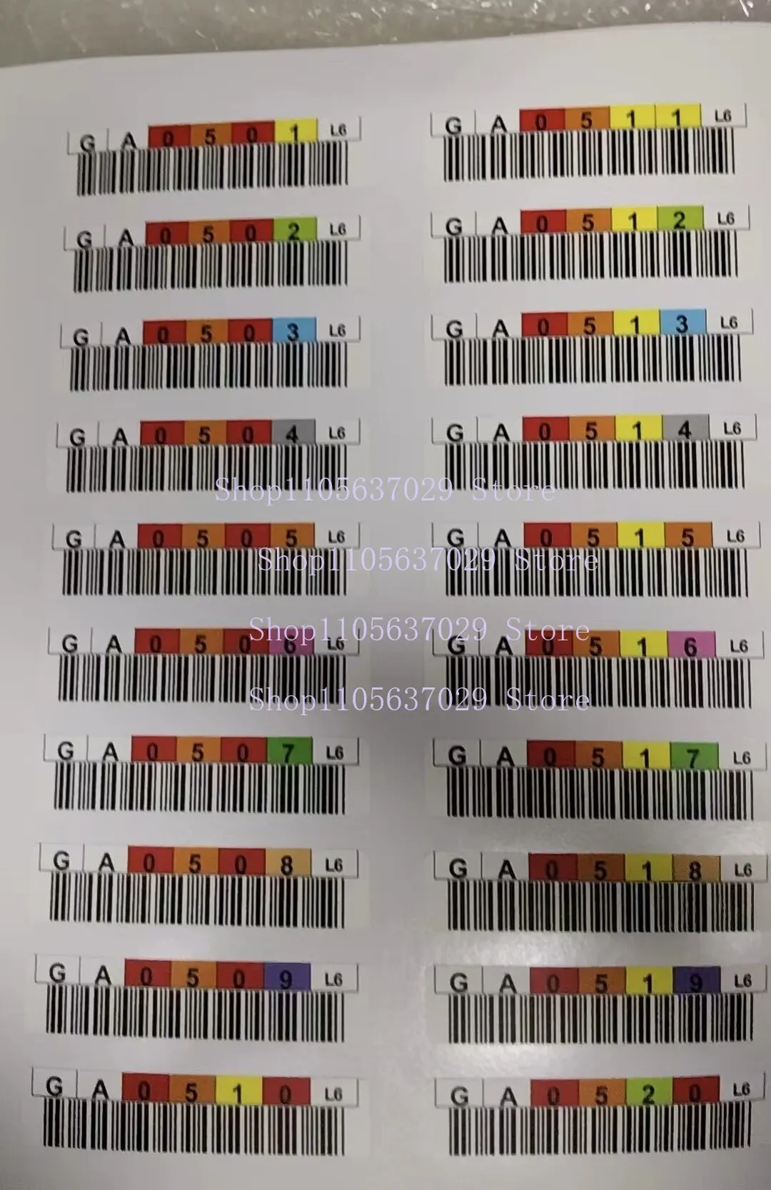 （20 pieces per sheet） LTO4 LTO5 LTO6 LTO3 Data Tape Barcode Label Self Adhesive Sticker