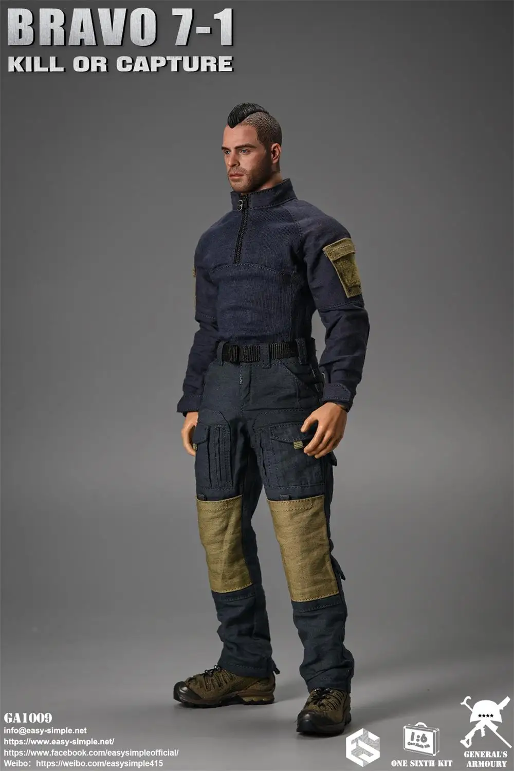 

1/6 Call Man the Duty Soap Figure Male Toys Model Dress Uniform Tops Pant Medals Accessories ES GA1009 For 12" Doll Easy&Simple