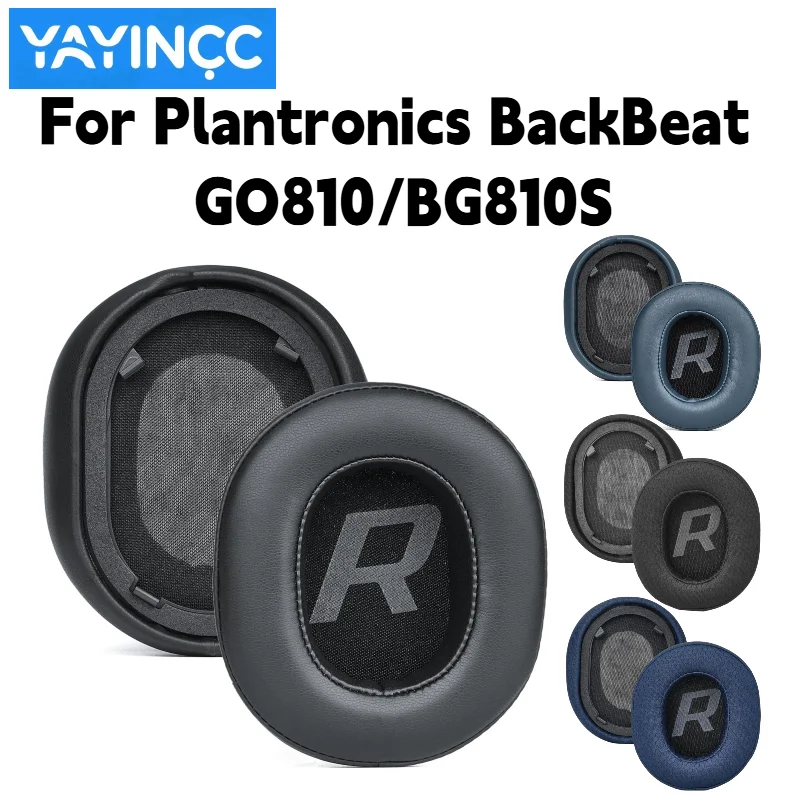 Ersatz-Ohrpolster aus Proteinleder/Mesh mit Schnalle für Plantronics BackBeat GO810/BG810S Kopfhörer, Ersatzteile für Ohrmuscheln – Detail 2