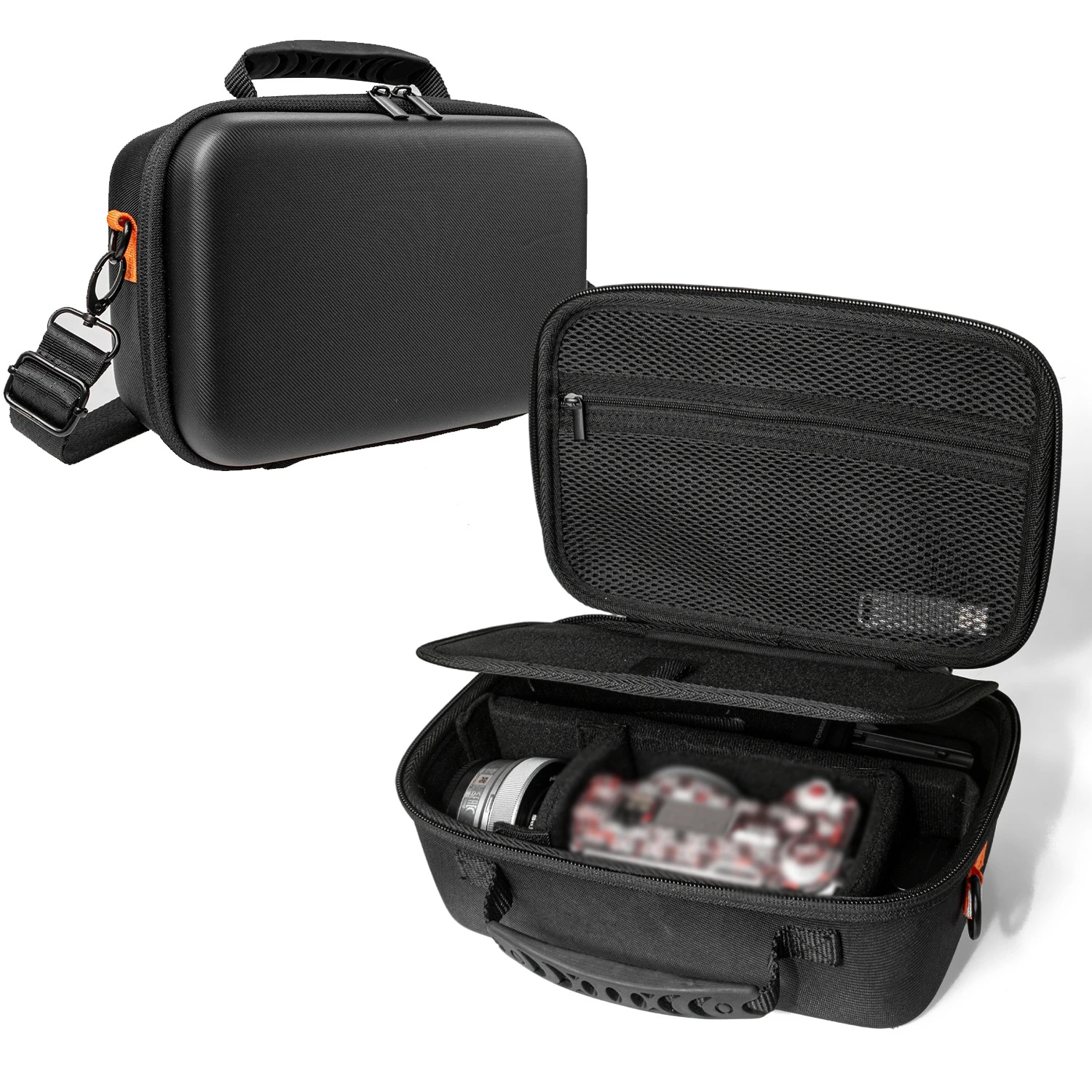 Hard Shell Bag for Sony ZVE10 Mirrorless DSLR with Water Resistant Coating Shockproof Corners and 20.5x14x11cm Medium Dimensions