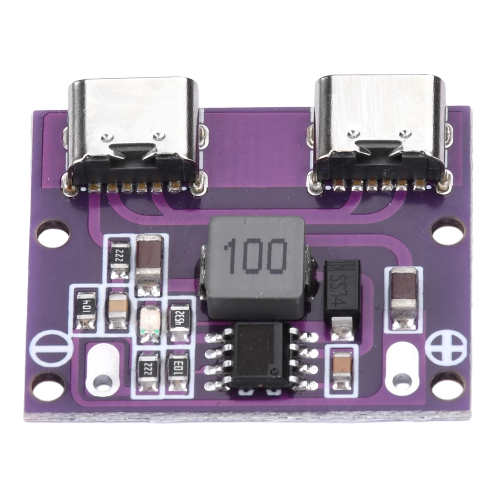 DC6V-36V Naar 5V 2a Dual Type-C Interface Step-Down Module Opladen Power Adapter Buck Module