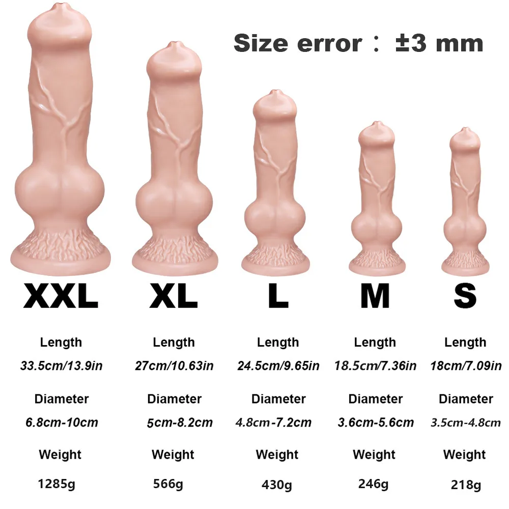 Realistic Huge Dog Knot Dildo Sex Toys For Women S/M/L/XL/XXL Animal Penis Anal Plug Prostate Soft Suction Cup Adult 18 Products