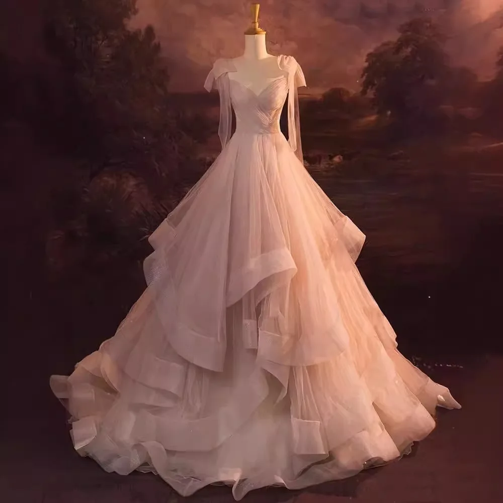 

Pink Evening Gown Women's High-End Luxury Adult Birthday Wedding Dr Princ Escape Ceremony Long Skirt Slim Fit mid Waist