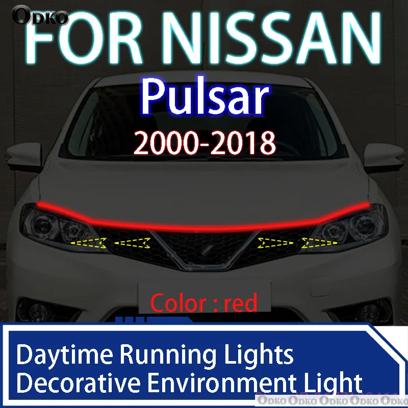 

FOR Nissan Pulsar 2000-2018 Newly upgrade LED Daytime Running Light Scan Starting Car Hood DRL Guide Decorative Ambient Lamp 12V