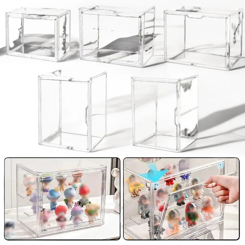 Big Transparent Storage Box Blind Box Showcase Helmet Book Showcase Display Dustproof For jewelry Fingures Organizes Acrylic Box