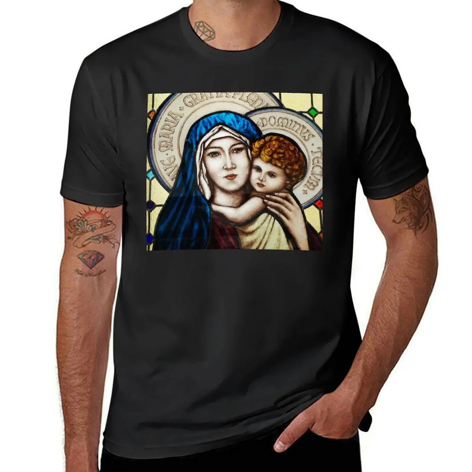 Madonna and Child T-Shirt tees animal prinfor boys sports fans Blouse Men's t-shirt