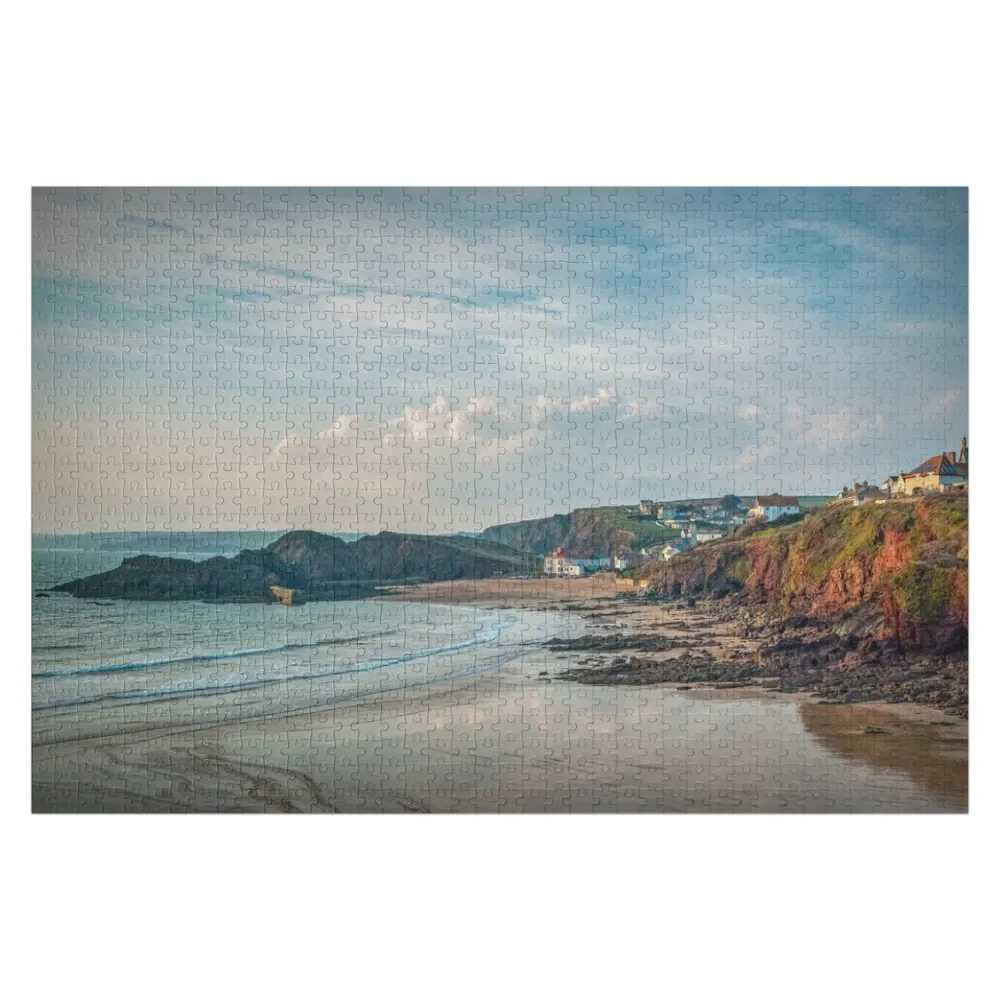 

The Sun Sets on Hope Cove Jigsaw Puzzle Custom Name Wood Custom Wooden Gift Puzzle