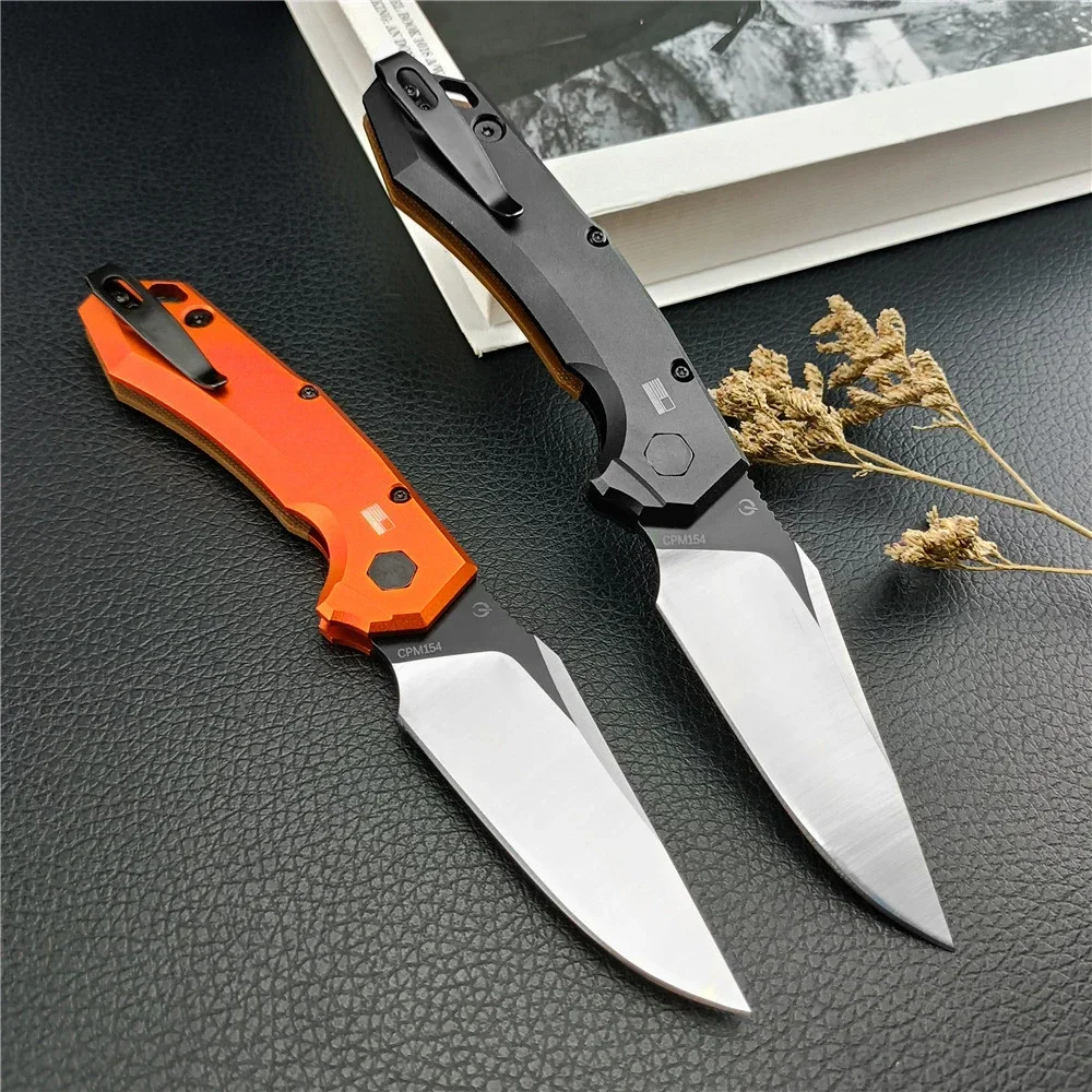 KS 7851 Launch 19 Folding Knife D2 Clip Point Blade Aluminum Alloy & G10 Handles Pocket Knife Outdoor Survival Tools