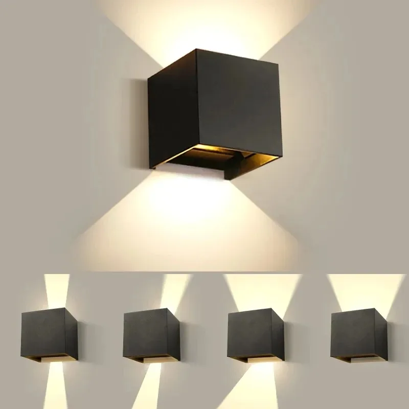 

LED6w/12w outdoor waterproof IP65 wall lamp porch garden wall lamp and indoor bedroom living room decorative lighting