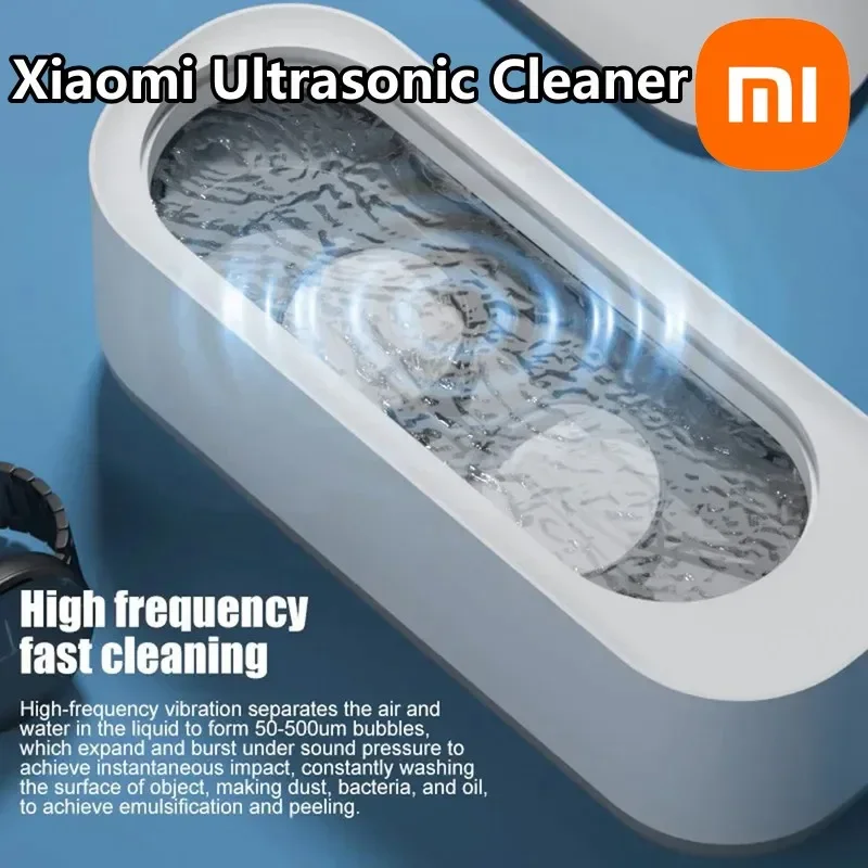 Xiaomi Multi-functional Glasses Cleaning Machine 360 Degree High Frequency Vibration Jewelry Braces Watch Cleaning Machine New