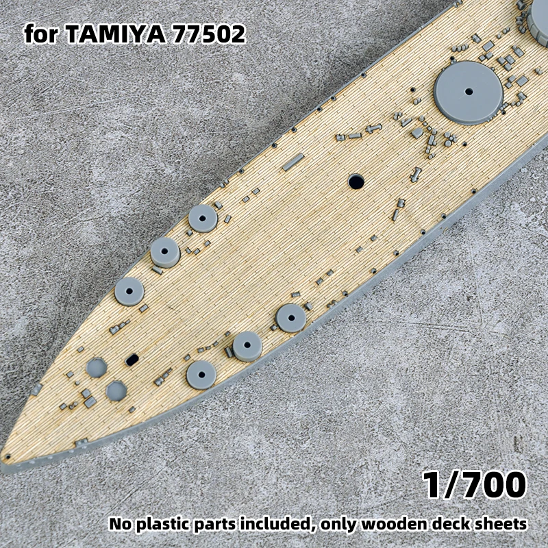 Modell-Upgrade-Teile, lasergeschnittene Holzdeckplatte mit selbstklebender Ankerkette für Tamiya 77504 77502 HMS Nelson & Rodney 1/700 – Detail 2