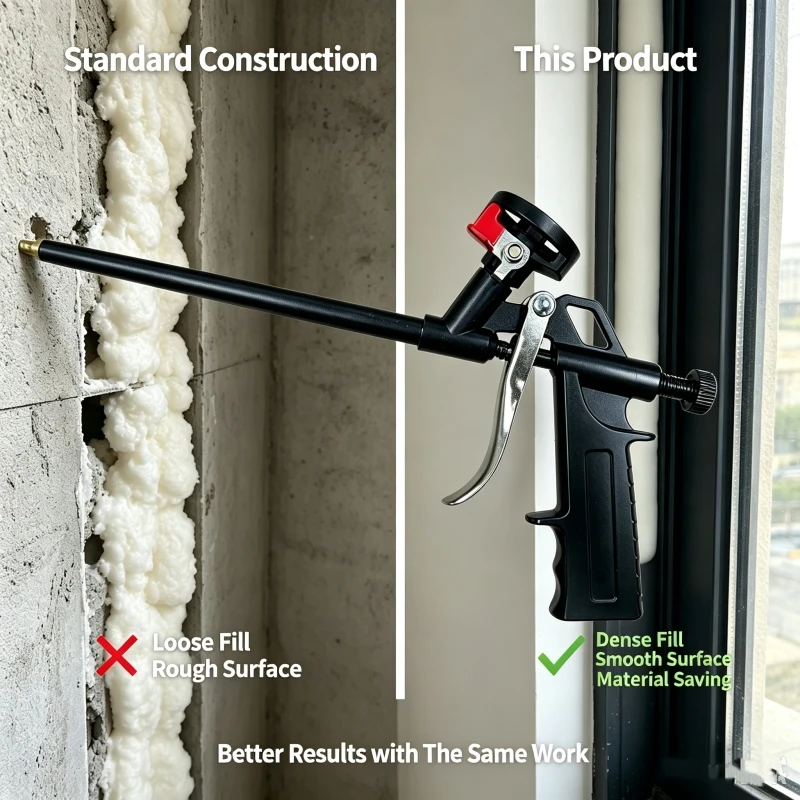 Professional Mounting Spray Sealant Foam Gun, Foaming Jet Glue Gun, Insulation Caulking Tool for House