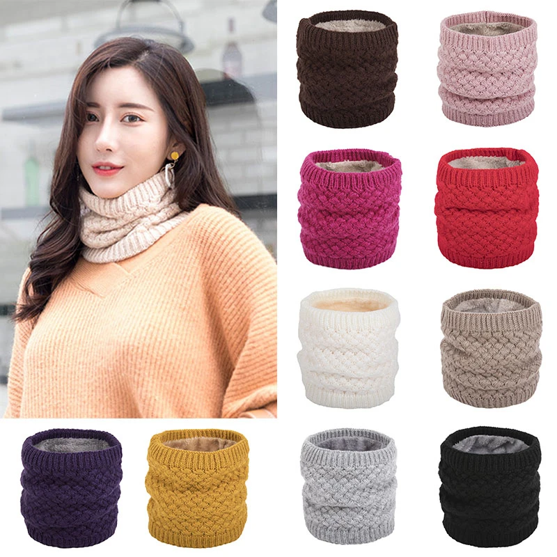 Hot Neutral Fleece Scarves Korean Couple Scarf Winter Warm Scarf Neck Warmer Knitted Scarf Popcorn Pattern Sweet Men Women Gifts