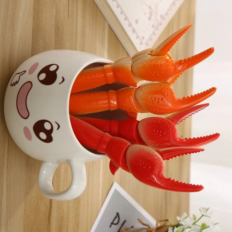 Wholesale New Personality Creative Crab Claw Pen Fun Crab Clip Neutral Press Clip Crab Ballpoint Pen Back To School