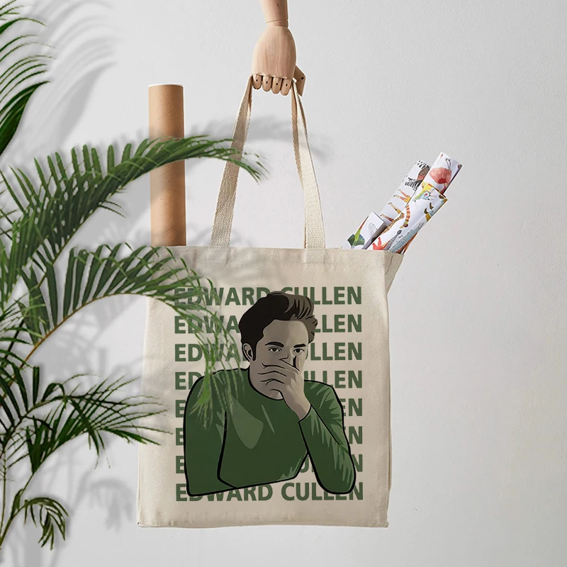 Twilight Movie Merchandise Pattern Tote Bag Vampire Movie Lovers Gift Forks Washington Gift Edward Cullen Gift Shopping Bags