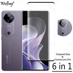 Full Cover Tempered Glass For Vivo V40 Screen Protector For Vivo V40 V 40 5G Camera Lens Film Glass For Vivo V40 Glass 6.78 inch