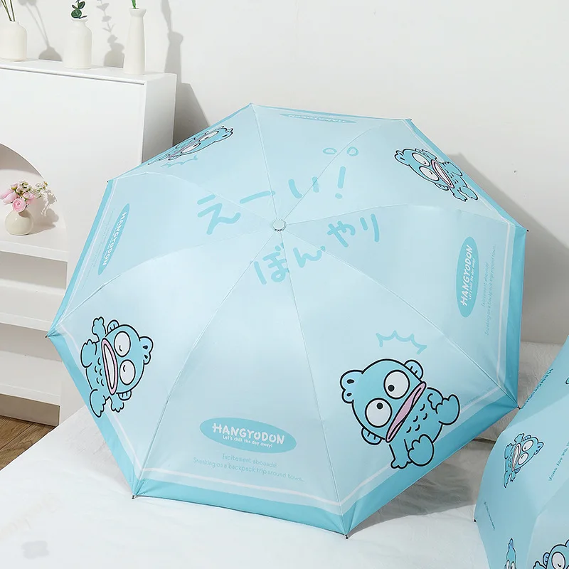 Miniso Umbrella Sanrio Hangyodon Kawaii  Anime Cartoon Umbrella Lovely Present Gift Sunshade Rainy Sunny Parasol Sun Protection