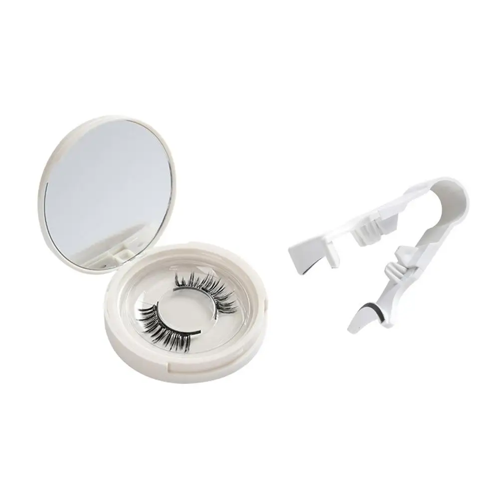 3D Natural Magnetic Eyelashes With 4 Magnetic Lashes Portable False Tool Cosmetic Reusable Magnetic Eyelashes N6B7