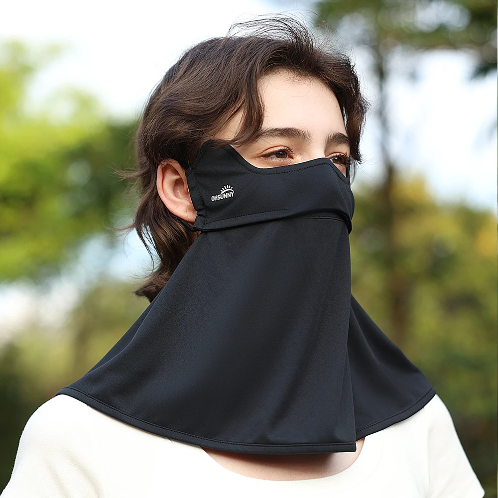 OhSunny Sunscreen Mask with Neck UPF1000+ Outdoor Anti-Dust Sun Protection Cooling Washable Adjustable Breathable Face Cover