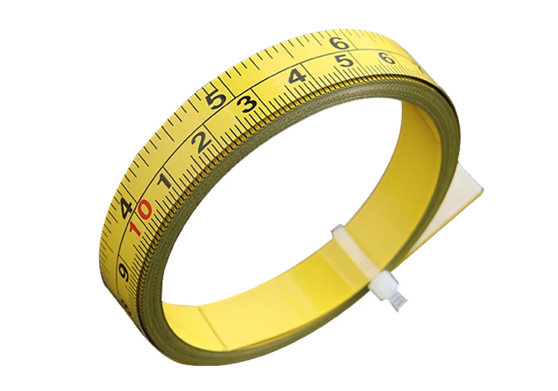 Metric & Inch Miter Track Tape Measure Self-Adhesive 1-10M Steel Ruler Measuring Tape For T-track Router Table Woodworking Tools