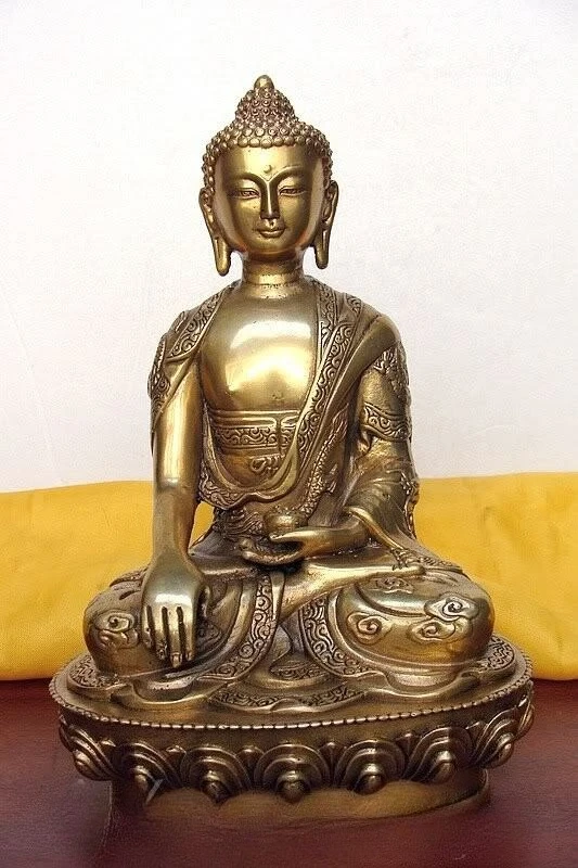 

Антикварная бронзовая статуя Шакьямуни Будда Бодхисаттва Амитабха Буддийский дракон