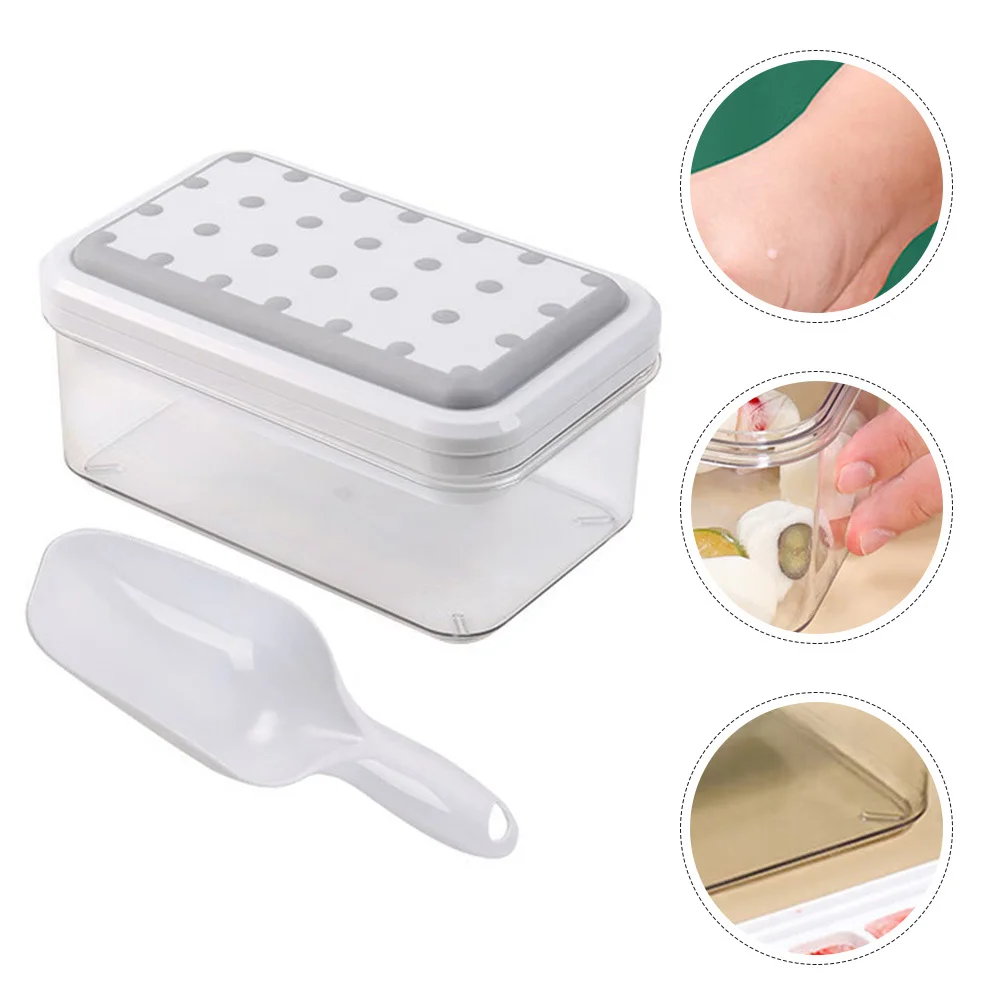 

1Set Press Ice Cube Tray 28-Cavity Round Mold for Freezer Large Capacity Ice Balls Maker Reusable Convenient Kitchen