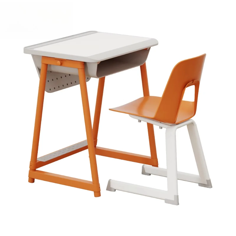 Popular Modern Single Student Desks and Chairs Ergonomic Set School Furniture High School University