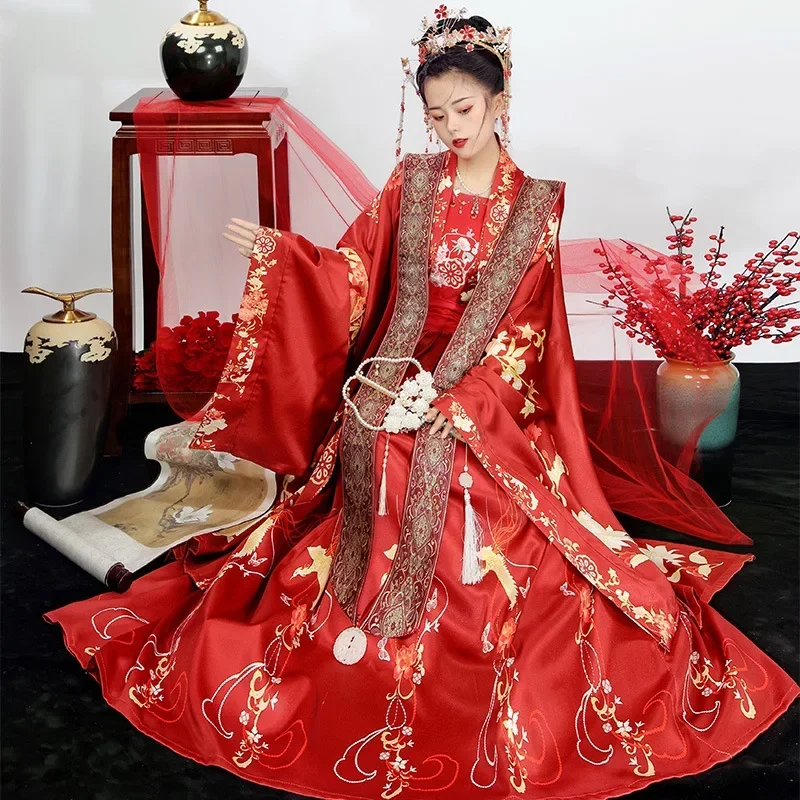 

Древний костюм Hanfu, женское свадебное платье Fengguan Xia Pi, полный комплект юбки длиной до талии, весна и лето в китайском стиле