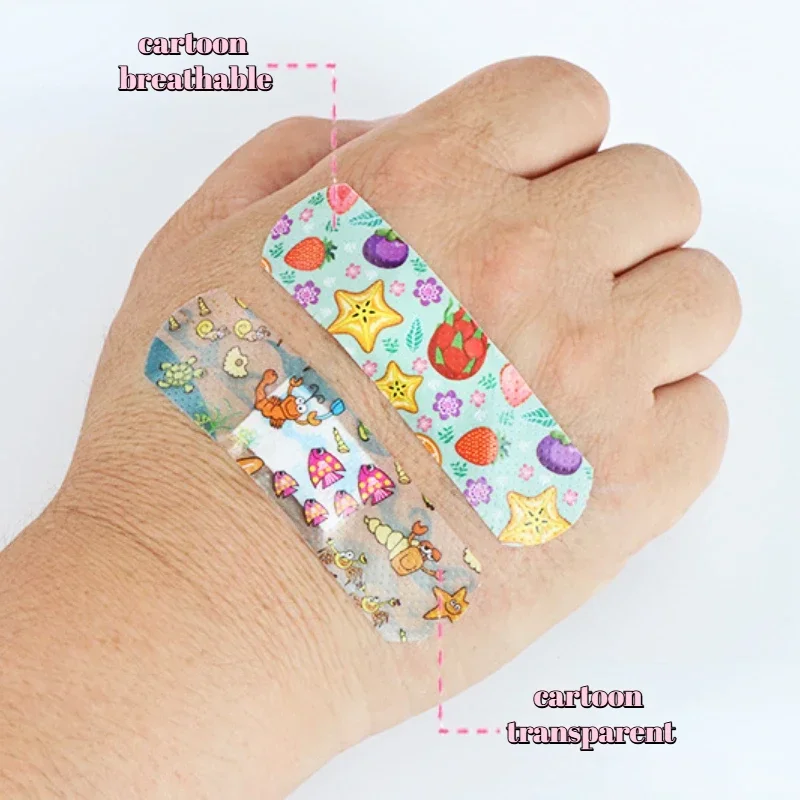 100-500pcs Cartoon Pattern Waterproof Hemostasis Adhesive Bandages Wound Plaster First Emergency Kit Band Aid Stickers for Kids