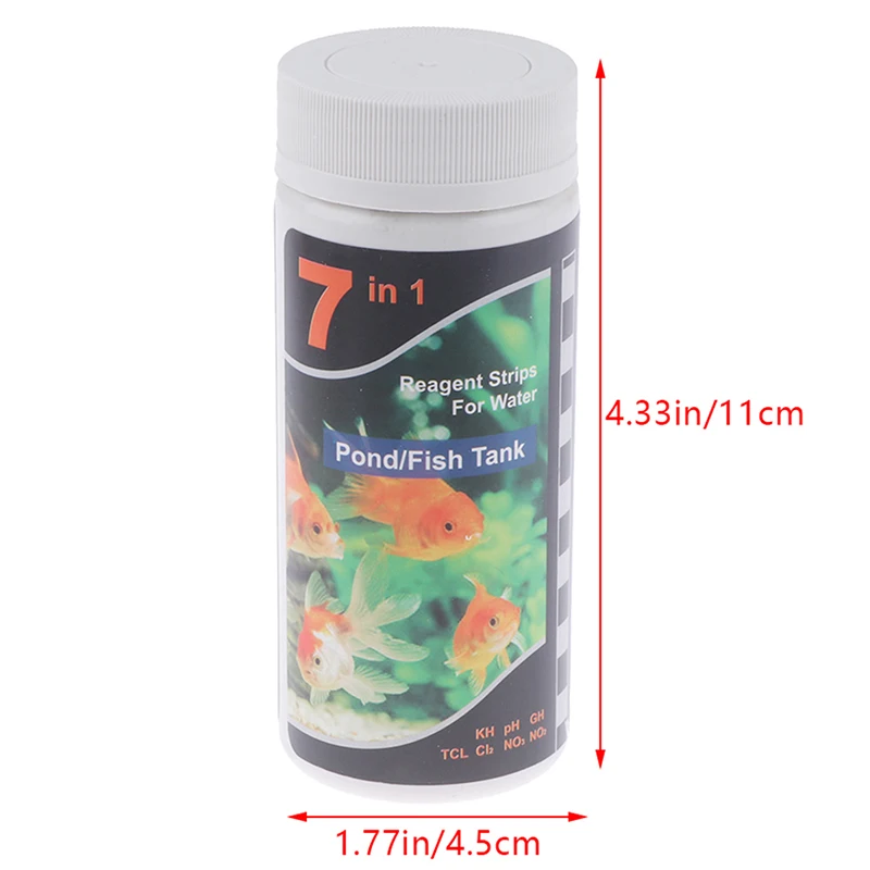 1Pc 7in1 Aquarium Testing Kit for Freshwater Saltwater Pond Test Strips Fish Tank Fresh And Salt Water