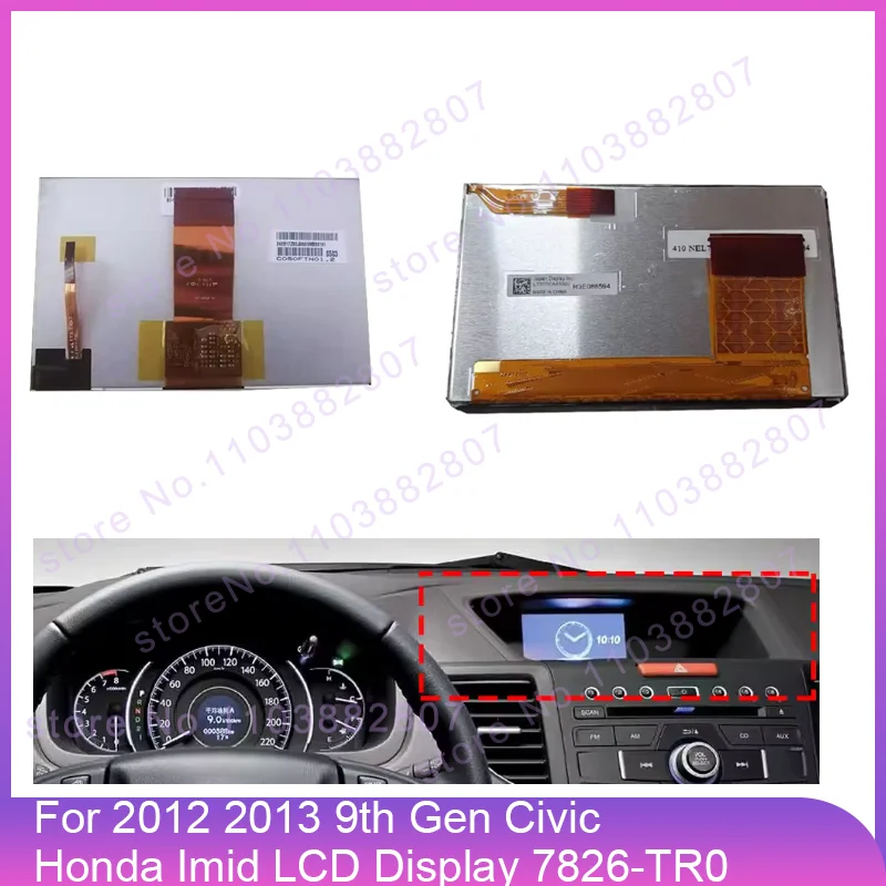 Original 5'' inch LCD Display Car GPS Navigation For 2012 2013 9th Gen Civic HONDA iMid LCD Display 78260-TR0 LCD Panel