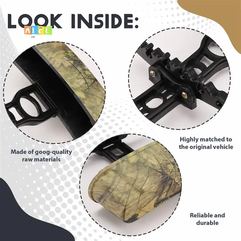 

A12E-Колчан для стрельбы из лука, колчан для стрел, 6 стрел, аксессуары для блочного лука (черный + камуфляж)