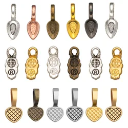 20/50Pcs Glue on Bails Charms Hanger For DIY Glass Cabochon Tiles Pendant Necklace Earring Jewelry Making Supplies Accessories