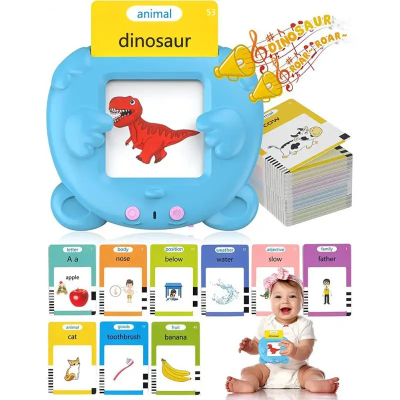 Rechargeable English Education Talking Flash Memory Card Machine Toys Pure FlashCards Early Children's Intelligence Games Music